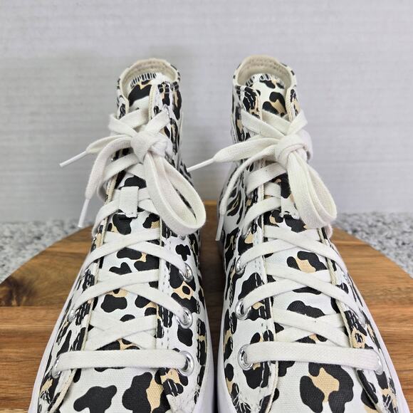 Converse CTAS Lugged Hi Leopard All Star Y2K Platform Casual Sneakers Womens 8 - Picture 7 of 13